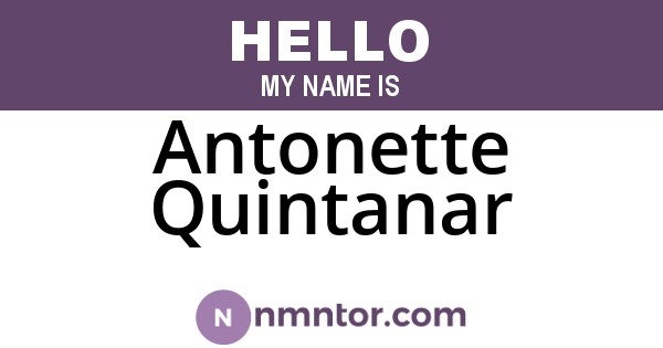 Antonette Quintanar