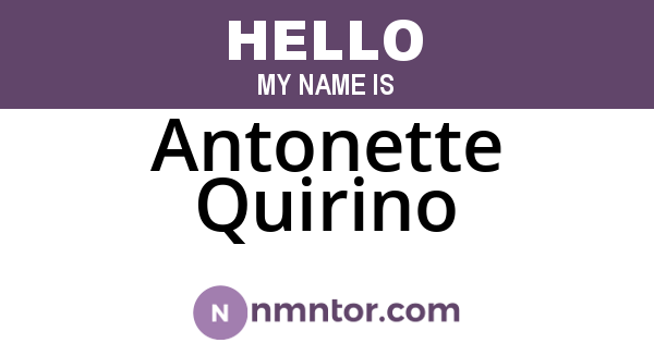 Antonette Quirino