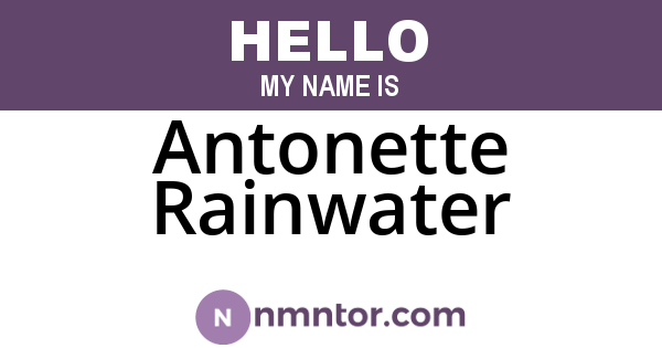Antonette Rainwater
