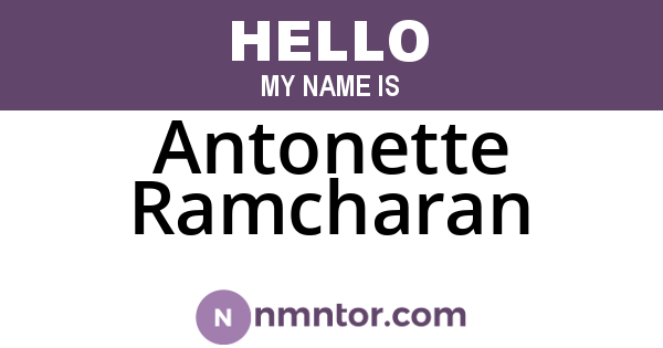 Antonette Ramcharan