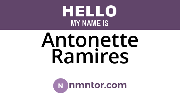 Antonette Ramires
