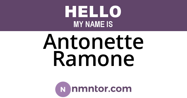 Antonette Ramone