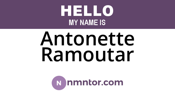 Antonette Ramoutar