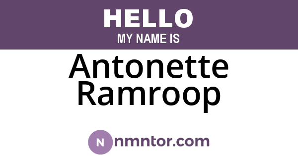 Antonette Ramroop