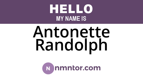 Antonette Randolph