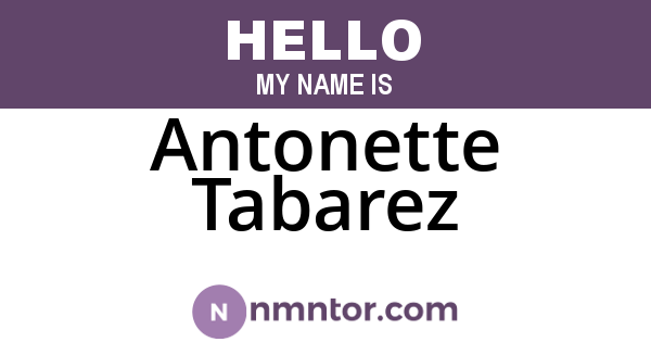Antonette Tabarez