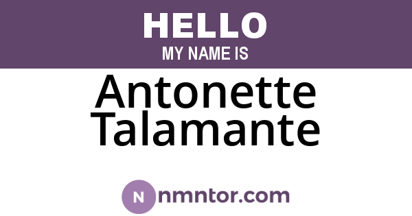 Antonette Talamante