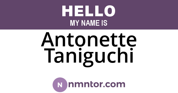 Antonette Taniguchi