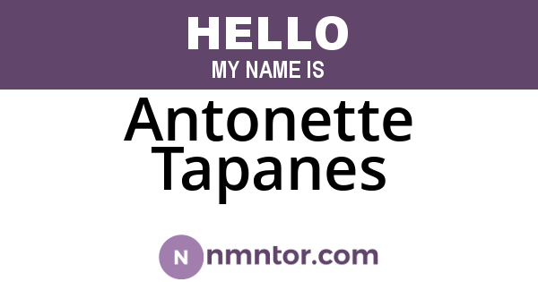 Antonette Tapanes