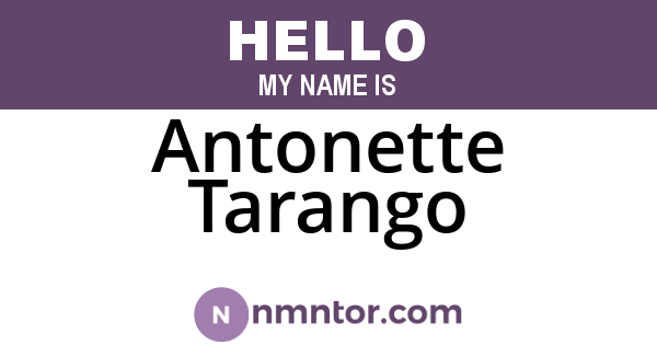 Antonette Tarango