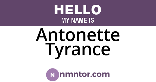 Antonette Tyrance