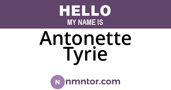Antonette Tyrie