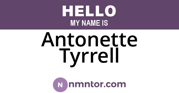 Antonette Tyrrell