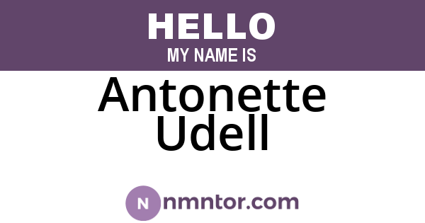 Antonette Udell