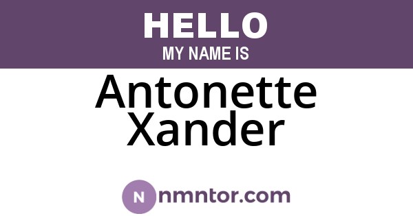 Antonette Xander