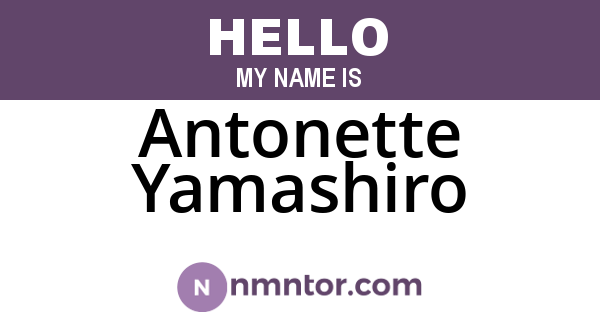 Antonette Yamashiro
