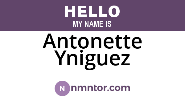 Antonette Yniguez