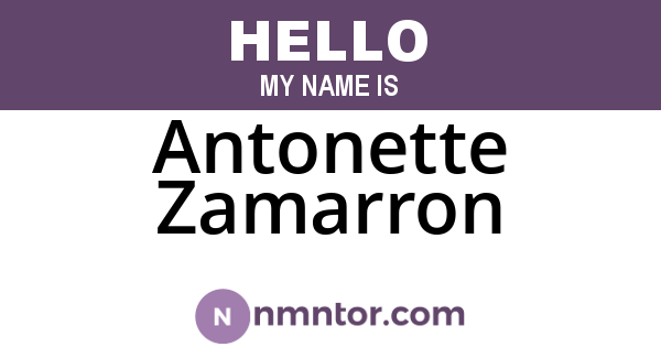 Antonette Zamarron