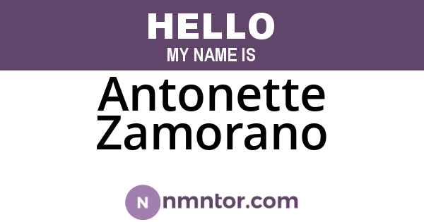 Antonette Zamorano