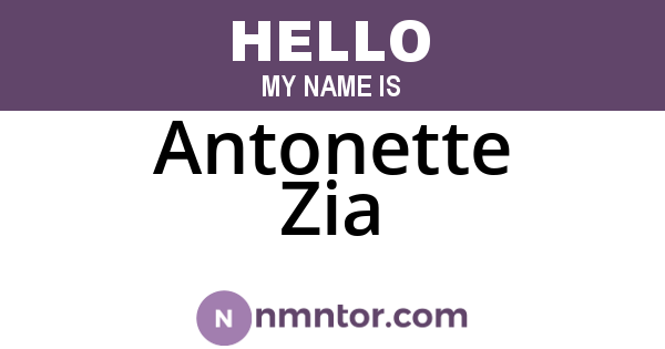 Antonette Zia