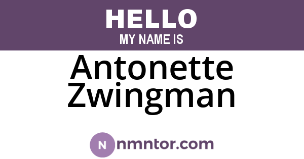Antonette Zwingman