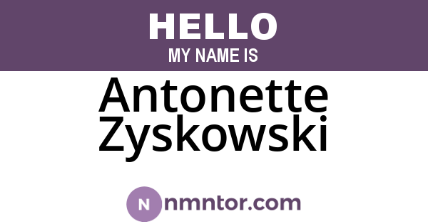 Antonette Zyskowski