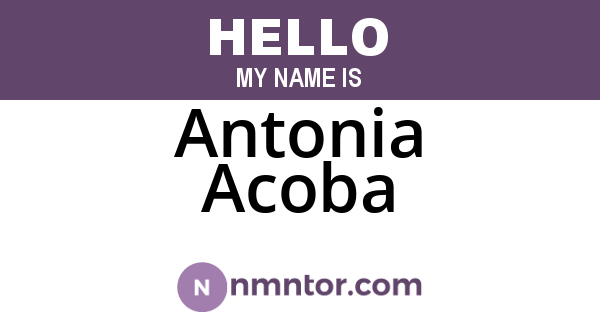 Antonia Acoba