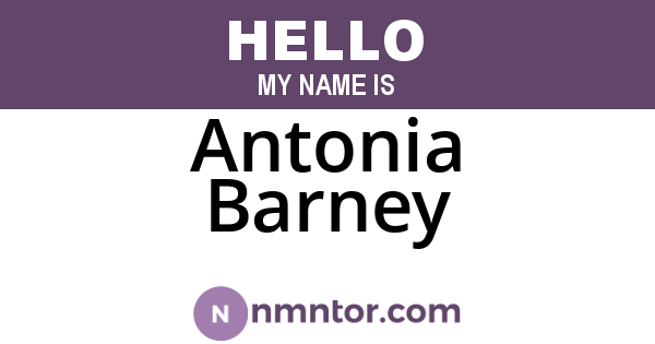 Antonia Barney