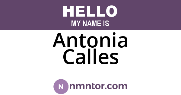 Antonia Calles