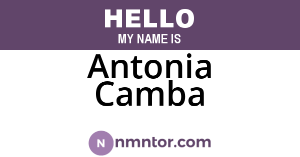 Antonia Camba