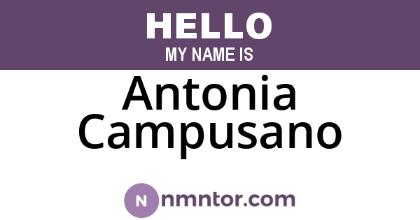 Antonia Campusano