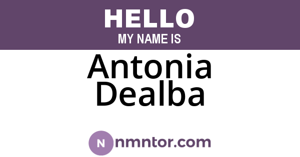 Antonia Dealba