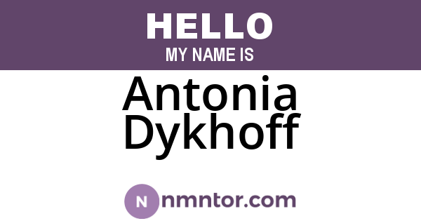 Antonia Dykhoff