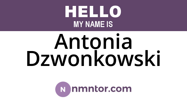 Antonia Dzwonkowski