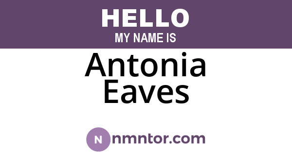 Antonia Eaves