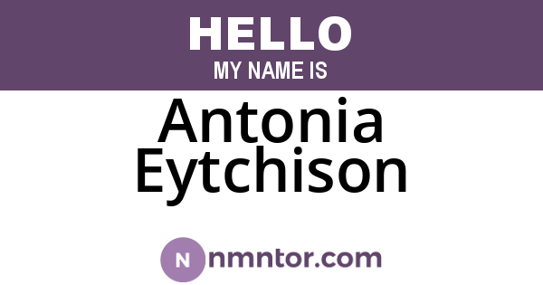 Antonia Eytchison