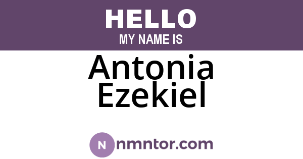 Antonia Ezekiel