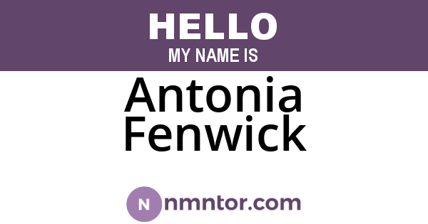 Antonia Fenwick