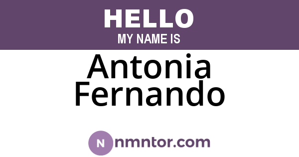 Antonia Fernando