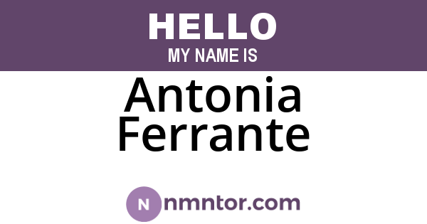 Antonia Ferrante