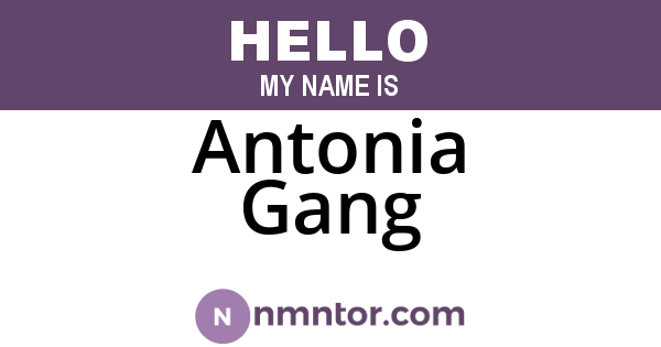 Antonia Gang