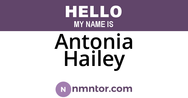 Antonia Hailey