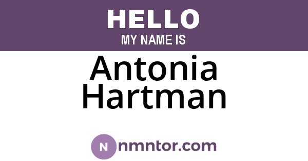 Antonia Hartman