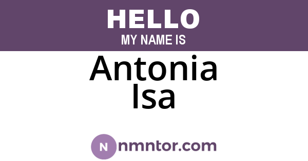 Antonia Isa
