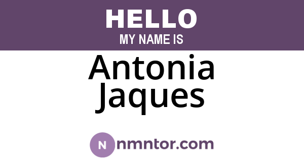 Antonia Jaques