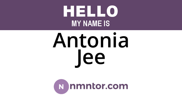 Antonia Jee