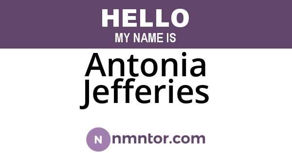Antonia Jefferies
