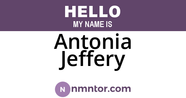 Antonia Jeffery
