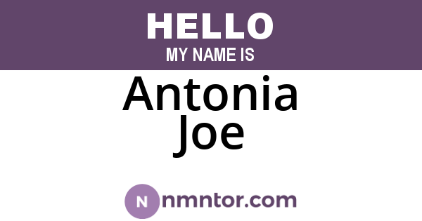 Antonia Joe