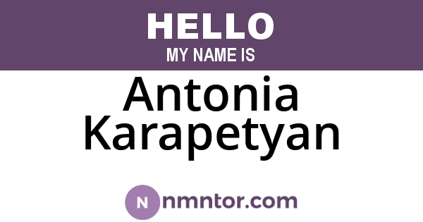 Antonia Karapetyan